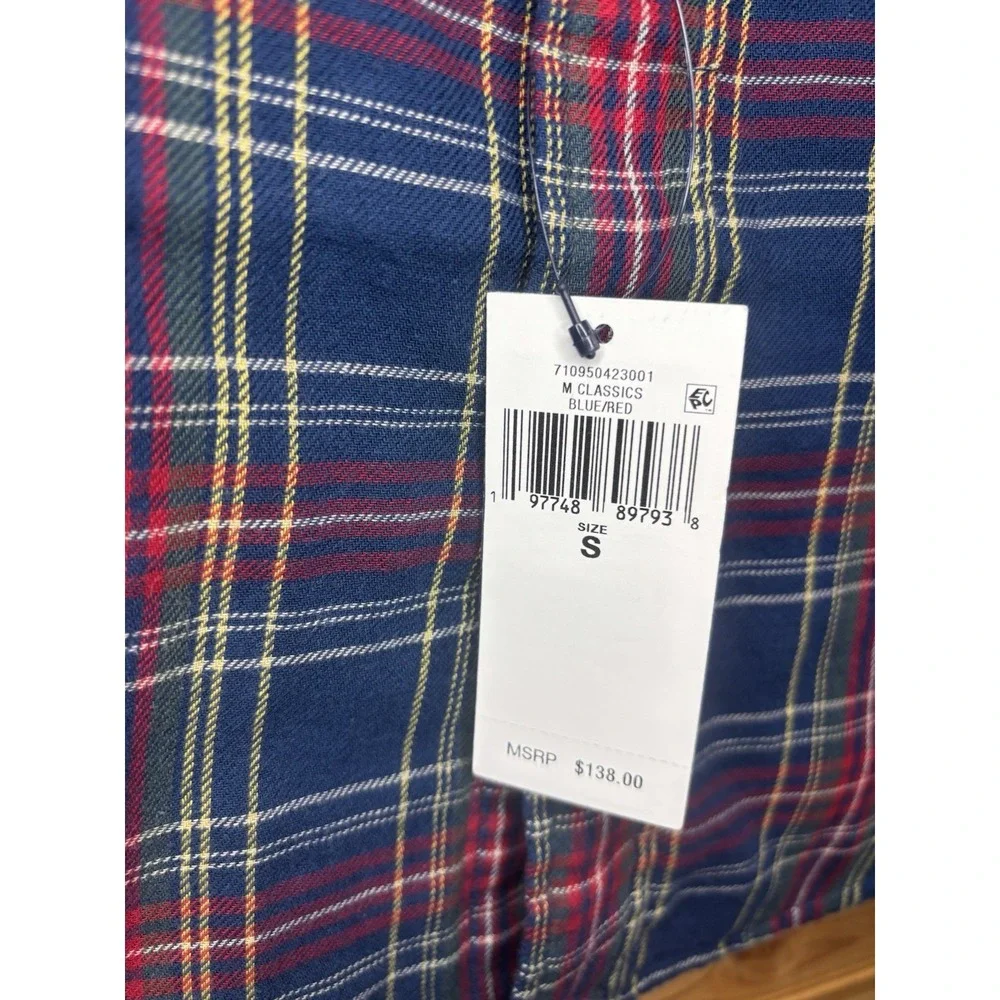 Polo Ralph Lauren Shirt Small Plaid Button Up Flannel Workshirt Pockets NWT $138